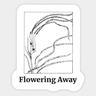 Flowering Away Vintage Minimalist Flora Fauna Sticker